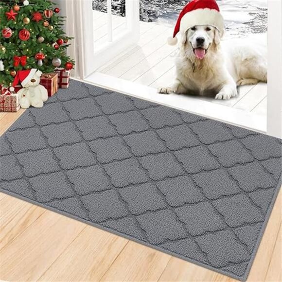 Indoor Doormat, Front Door Mat 20"x32"Absorbent Rubber Backing Non Slip Door Mat - Picture 7 of 7